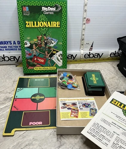 1987 Milton Bradley Big Deal Games Zillionaire Vintage Family Game