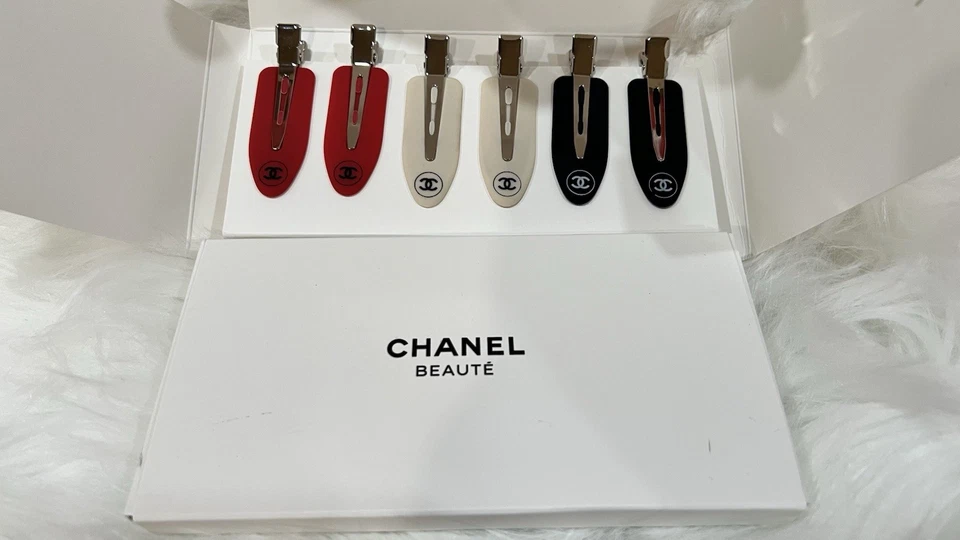 Auténtico juego de pinzas para el cabello de belleza CHANEL accesorio sin doblar pinzas para el cabello NUEVO GWP Foto 2 de 4