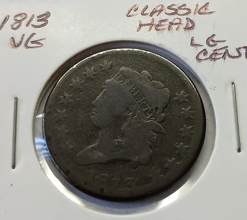 1813-P Large Cent — photo from the most recent tracked eBay sale