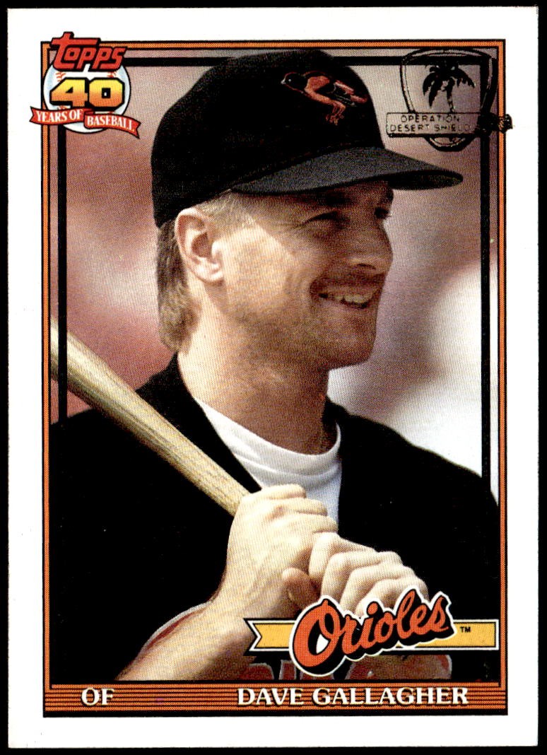 1991 Topps #349 Dave Gallagher Desert Shield F5