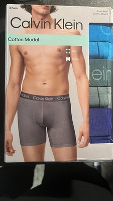 Calvin Klein Cotton Modal Boxer Briefs 3 Pack L Regular Multicolor Soft Stretch