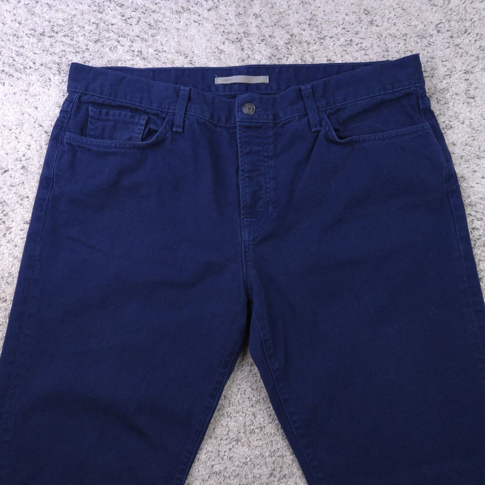 Vince Jeans Mens 38 38x33 Straight Leg Made In USA 5 Pocket Button Fly Air Force - Image 3 of 4