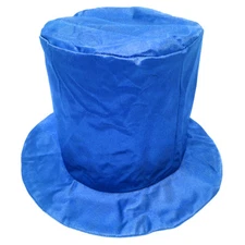 Adult Shiny Blue Top Hat ~ FUN HALLOWEEN, COSTUME, NEW YEAR'S, BIRTHDAY, PARTY