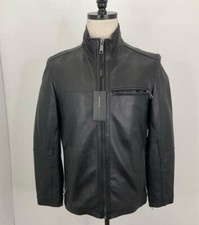 Andrew Marc genuine LEATHER Racer jacket  Black  NWT  Size S