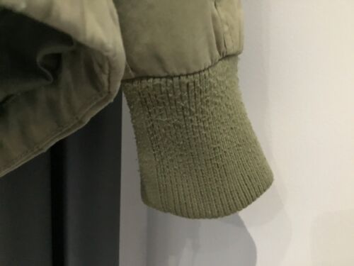 Khaki Green Bench Padded Fitted Hooded Parka Women Coat size M - Picture 10 of 19