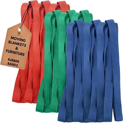 Extra Large Moving Rubber Bands- 12-Pack Variety size - 42'', 30'' and 26''