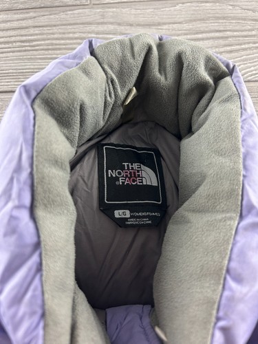 The North Face 700 Down Jacket Womens Large Purple Full Zip Mock Neck Pockets - Picture 11 of 12