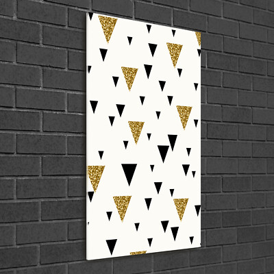 Wandbild Druck auf Plexiglas  Acryl Hochformat 50x100 Dreiecke