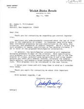 GORDON JOHN HUMPHREY SENATOR NEW HAMPSHIRE