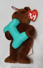 Ty Beanie Baby  I - MWMT (Bear Letter Alphabet)
