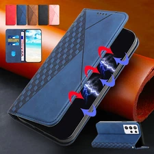 For Samsung S24 Ultra S23 Plus S22 S21 S20 FE Leather Wallet Stand Magnetic Case