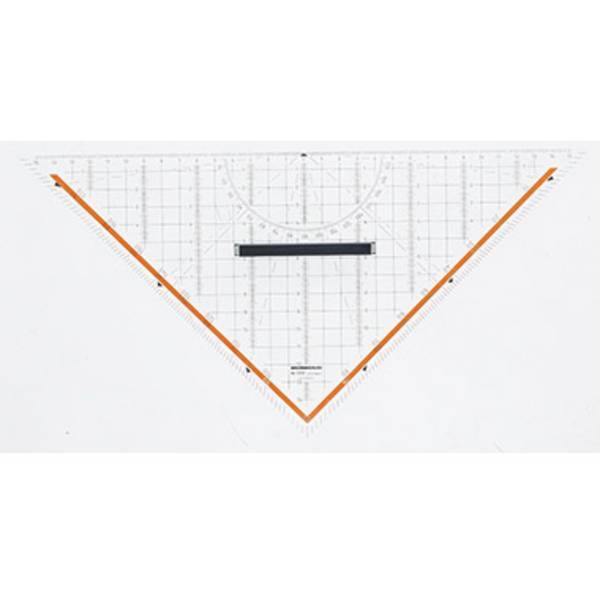 Rumold squadra da disegno tecnico 1058 trasparente lunghezza ipotenusa 32 5 cm
