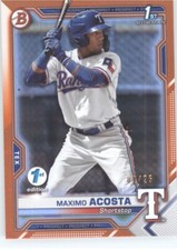 2021 Bowman 1st Edition BFE-7 Maximo Acosta Orange Foil  #01/75