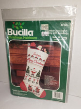 New NOS Bucilla Santa And Friends Stocking Counted Cross Stitch 82143 Christmas