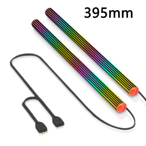 2 PCS 15In Black LED Tube Sleeve ARGB CPU Liquid Cooler Motherboard Lighting - Afbeelding 2 van 10