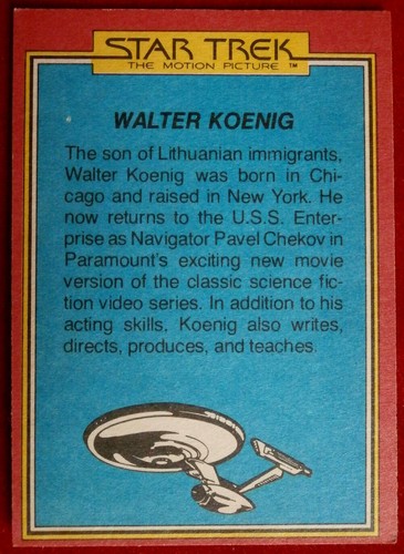 STAR TREK - MOVIE - Card #81 - PRIDE OF THE STARFLEET - TOPPS 1979 - Picture 2 of 2