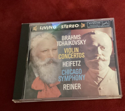 CDmusic ''Living Stero'' Brahms Tchaikovsky Biolin Concertos Heifetz