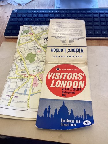 Geografi Visitatori Londra Mappa sotterranea vintage