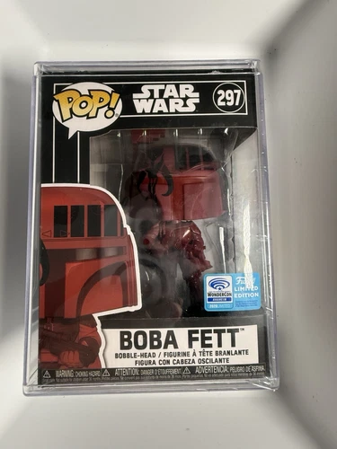 Funko Pop! Star Wars Red Boba Fett Target WonderCon Exclusive #297 + Hard Stack