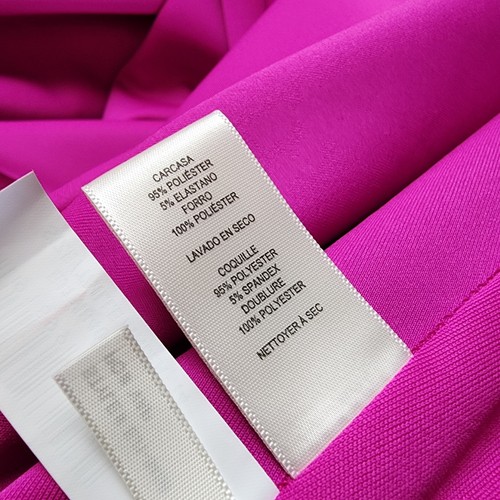 Eliza J Drape Pleated Gown Women's 14 Fuchsia Sleeveless Back Zip Closure - 第 13/16 張圖片