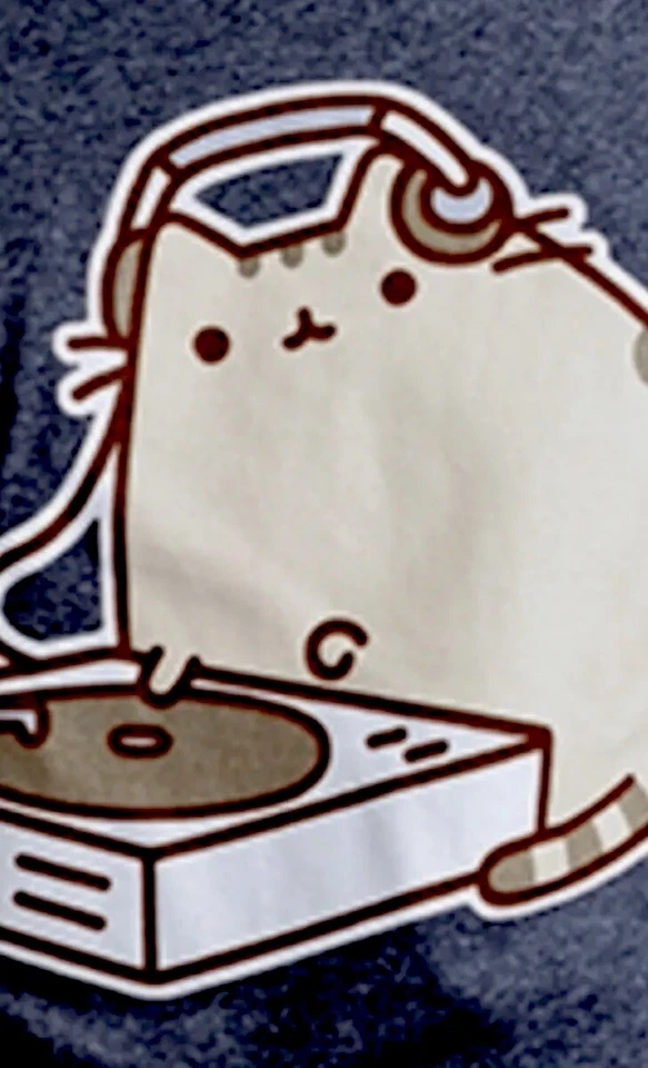 Camiseta PUSHEEN DJ Cat Para Hombre XXL 2XL NUEVA Gatito Gatito Vinilo Disco Anime Manga Foto 4 de 4