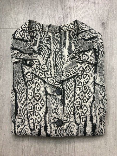 Chaqueta de traje manga corta blanco y negro talla 48/50 tallas grandes