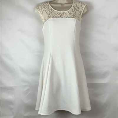 Acemi cream lace top Aline dress | eBay
