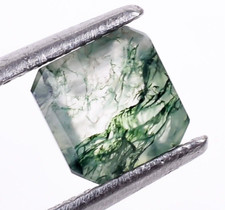 Brilliant Cut Moss Agate Octagon Shape 6X6mm Loose Gemstone Birthday Gift 1Ct
