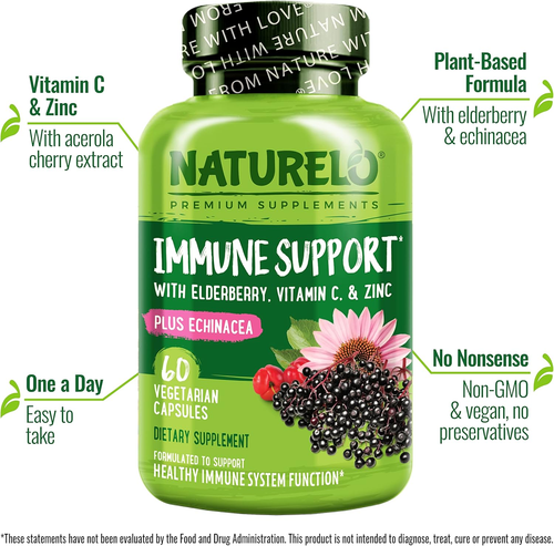 Immune Support – Vitamin C, Elderberry, Zinc, Echinacea – Natural Immunity Boost - Picture 5 of 12
