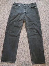 Levis 550 Black Denim Jeans Mens 38x32 Relaxed Fit Vintage Y2K 2000 USA Made