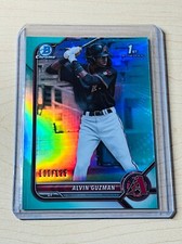 2022 Alvin Guzman Bowman #BCP-18 1st Chrome Prospects Aqua Refractor 100/125