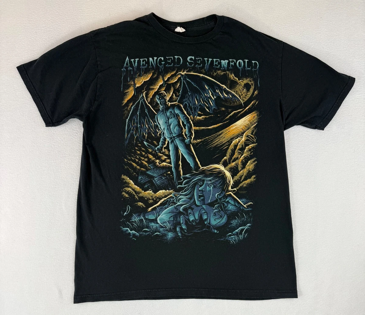 Rock Off Avenged Sevenfold A7X Land Of Cain Oficial Camiseta