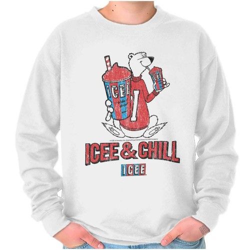 Icee Chill Officially Licensed Retro Graphic Adult Long Sleeve Crew Sweatshirt - 第 9/9 張圖片