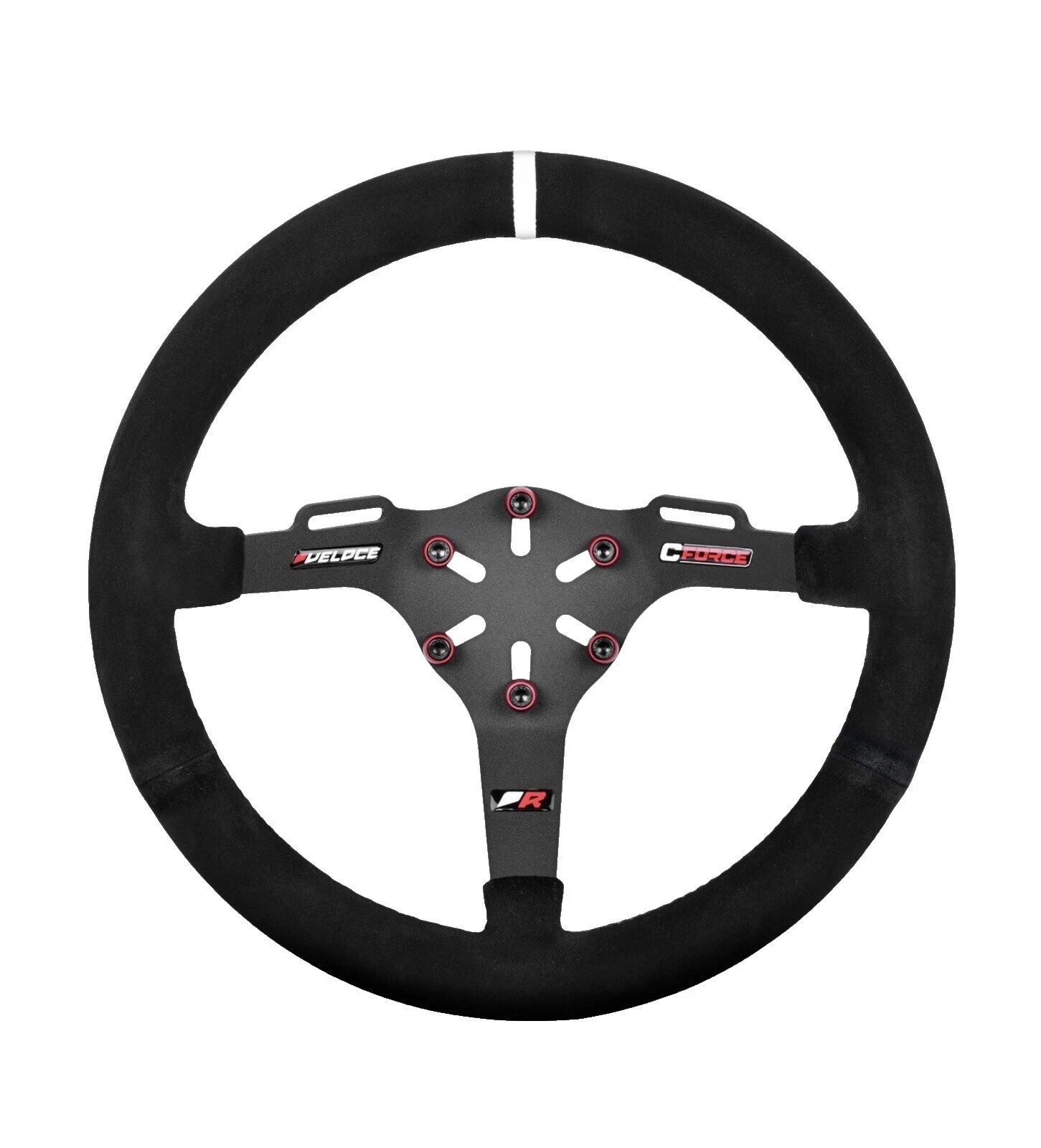 Dirección para automóviles y camiones Ante Negro Botones Volantes