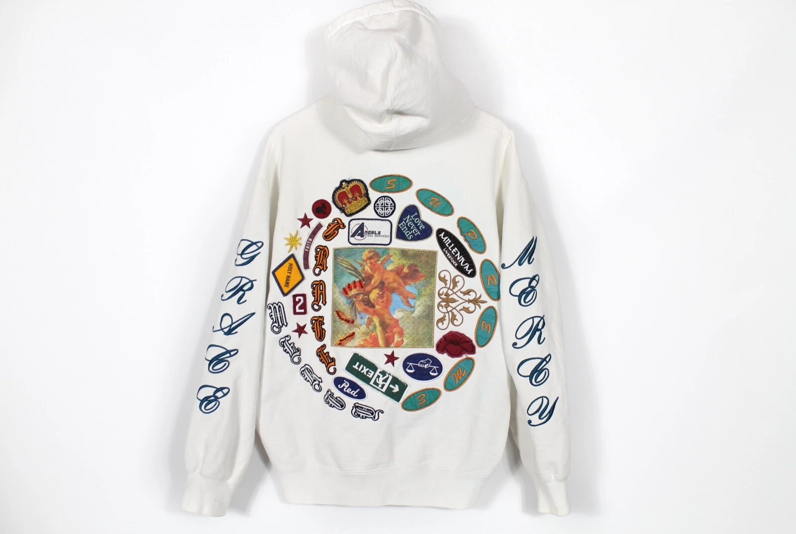 Sweat à capuche Supreme Mercy Grace Patch blanc taille L 22/23