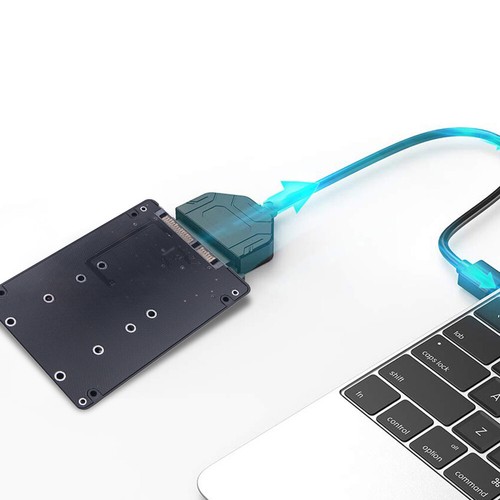 M.2 NGFF SSD to SATA 3.0 Adapter Card with USB Converter (Card and Cable) UK - Afbeelding 2 van 9