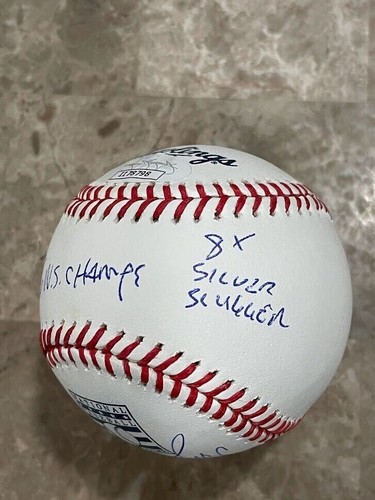 WADE BOGGS RED SOX 6X Inscribed Stat Signed HALL OF FAME Baseball JSA COA - Picture 3 of 5