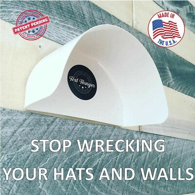 #ad 10 Pack Hat Hangers Removable Tape Mounted Rack Hook Cap Wall Mount No Nails $23.99