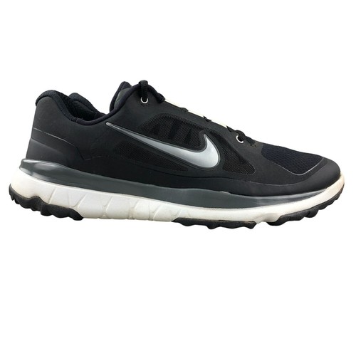 Nike Men's Size 11 Fi Impact Black Metallic Silver Grey Golf Sneakers 611510-004