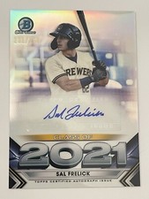 Sal Frelick 2021 Bowman Chrome Draft Class Of 2021 Auto /250 Milwaukee Brewers