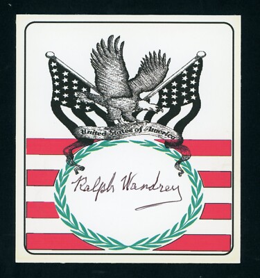 Ralph Wandrey DECEASED American Fighter Pilot Ace-6 Signed Card E26165