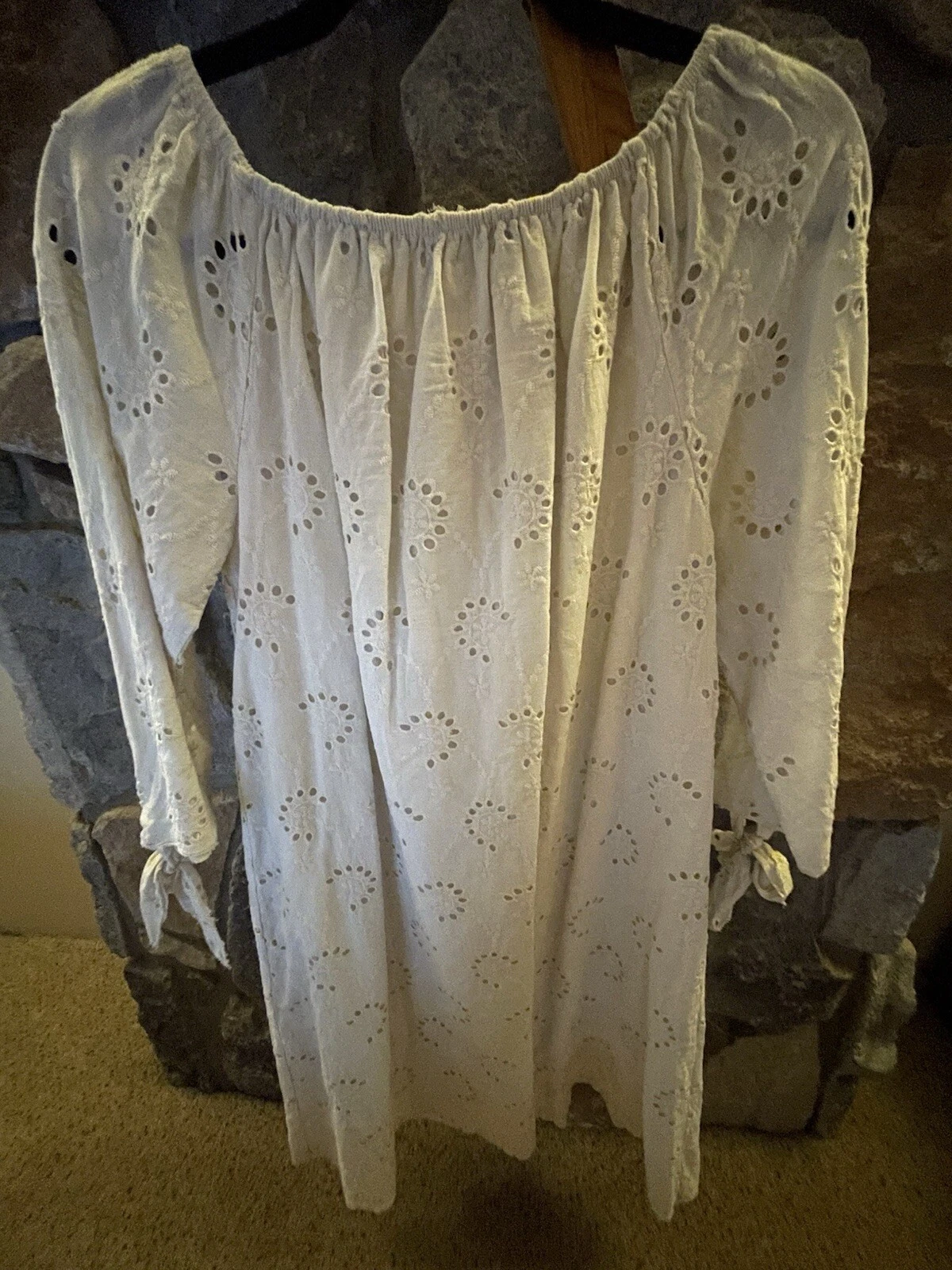 VALENTINO Abito donna Valentina Naldi Italy 100% cotone sabbia piccolo