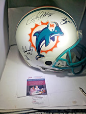 Casco Jeff Cross Tamaño Completo Miami Dolphins Firmado Rex Hadnot, Patrick Cobbs JSA