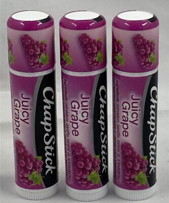 Pack Of 3 JUICY GRAPE CHAPSTICK VHTF FREE SHIPPING