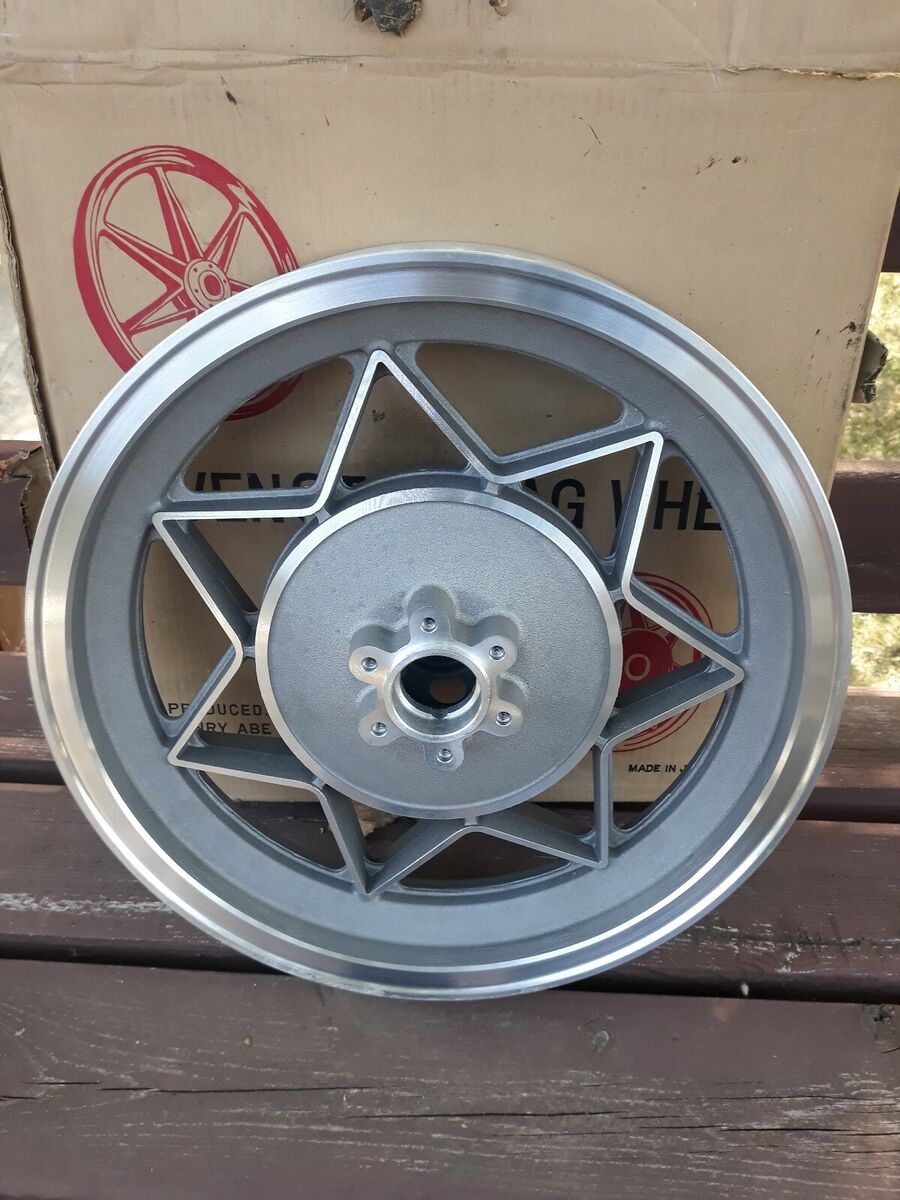 NOS HENRY ABE SEVEN STAR MAG 3.00 x 16 DISC REAR WHEEL RIM GS750 SUZUKI CAFE