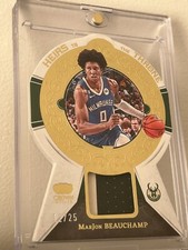 Marjon Beachamp Rookie Prime /25 Heirs to the Throne Crown Royale BUCKS RC Patch