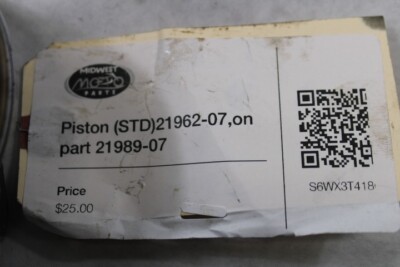 Piston (STD) 21962-07, on part 21989-07 Harley Davidson | eBay