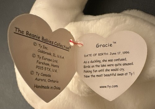 Ty Beanie Baby GRACIE DOB 6/17/1996 RETIRED ❤️ - Picture 5 of 8