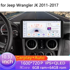10.33'' Android Car Radio Stereo Carplay 6+64GB GPS Navi For Jeep Grand Cherokee