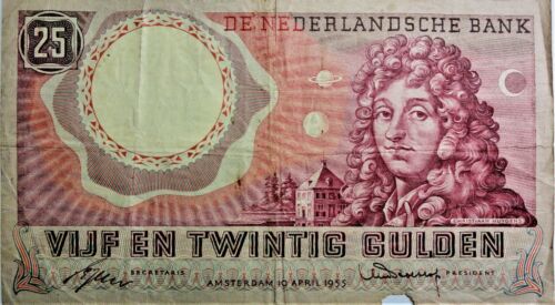Nederlande / Niederlande - 25 Gulden 1955 - Banknote - Erhaltung: 4-5 - Bild 1 von 2